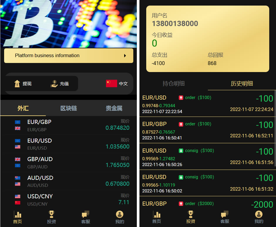 多语言金色微盘理财平台源码(图1)