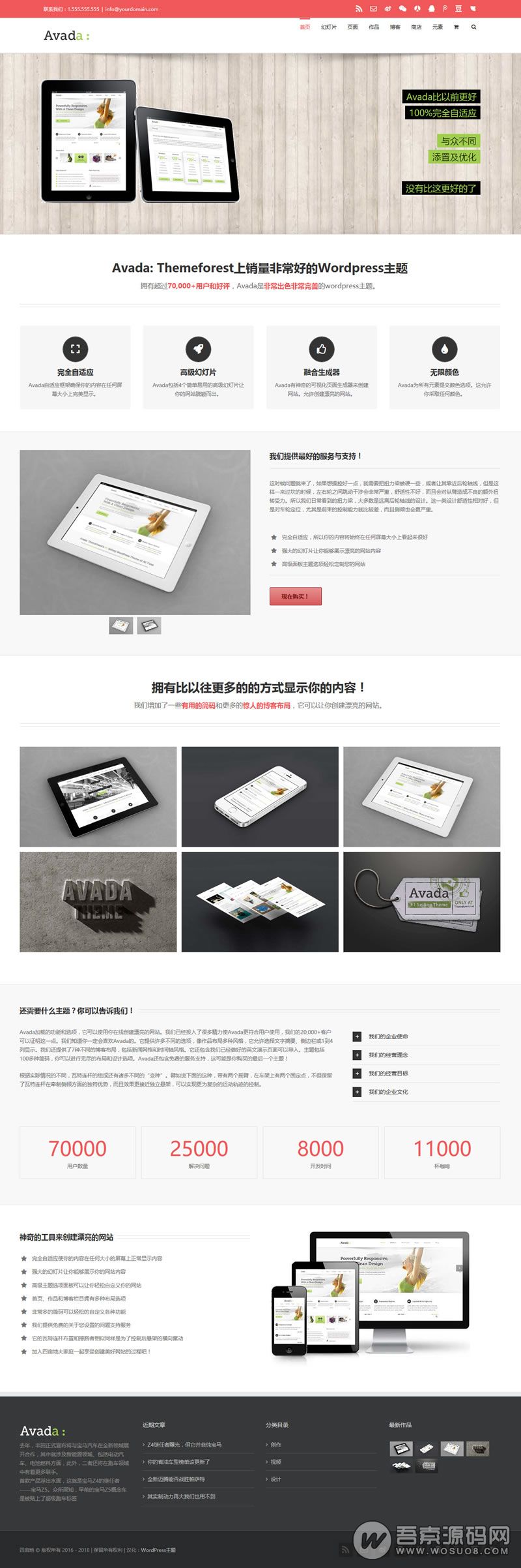 Wordpress汉化主题：Avada v5.7.1 ，一款销量过亿功能强大的wordoress高级主题(图2)