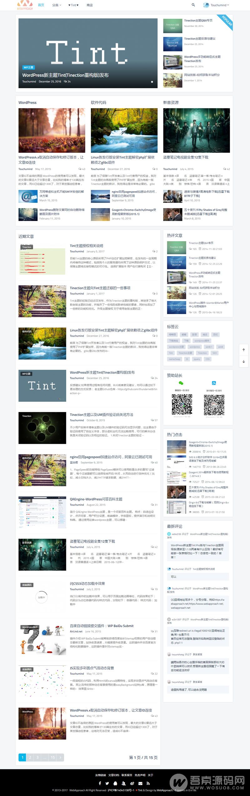 WordPress新主题Tint Pro版，无域名限制，附组件(图1)