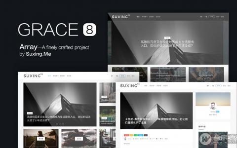 【Wordpress主题】苏醒Grace8.0-自适应外观大气，适合自媒体、极客用户(图1)