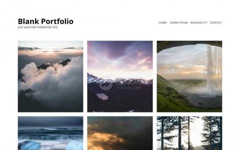 wordpress一个纯粹的图片主题Blank Portfolio，自适应布局，高逼格专用(图1)