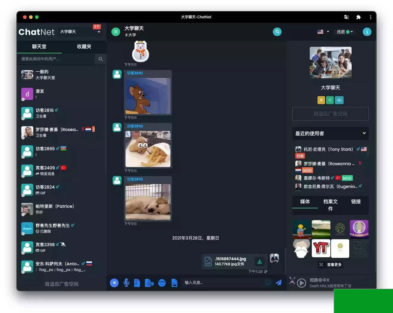 2024 ChatNet多用户在线聊天室源码 免授权版(图1)